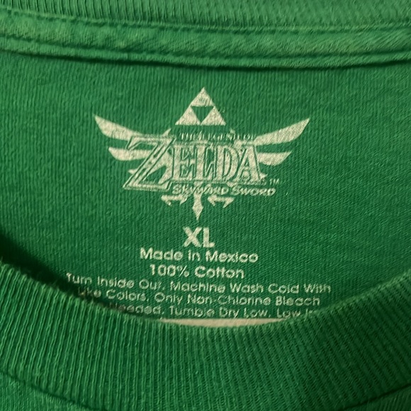 Zelda series Nintendo Legend of Zelda Mini Triforce Kelly Green T-Shirt Sz XL - Picture 3 of 6